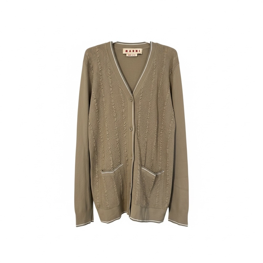 Marni cardigan tan white
